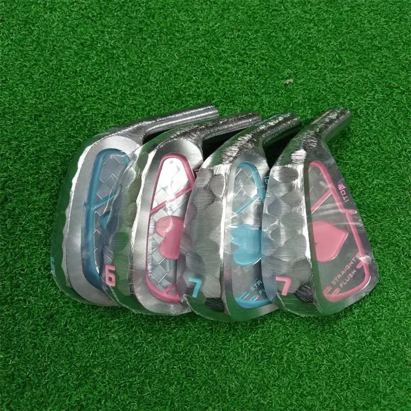 

Women's love Golf Irons with Shaft and Grips , 6.7.8.9.P.A, pink/blue irons S20C, Soft Iron Forged, 2024 Golf Clubs, 6Pcs