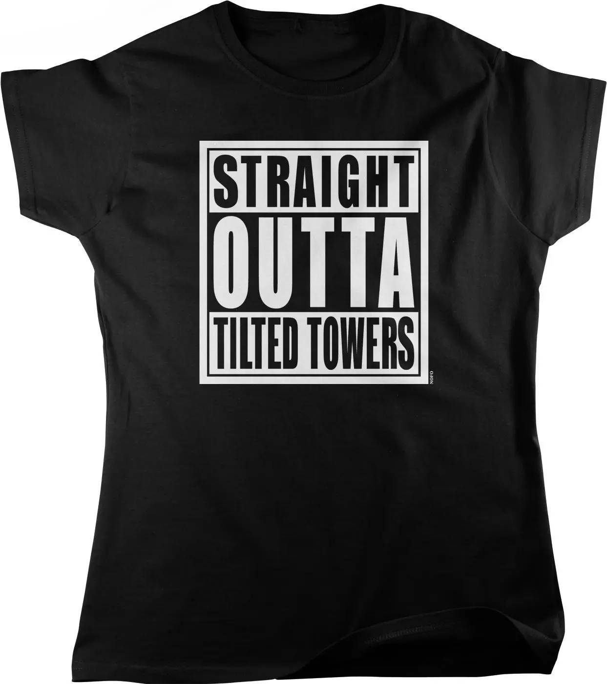 Straight Outta Tilted Towers Women's T shirt HOOD_01364