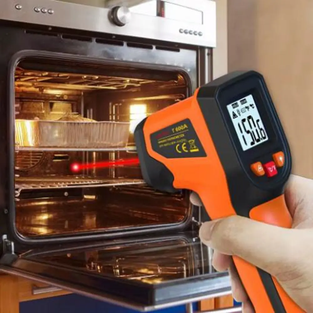 

-50℃ To 400/600℃ Infrared Thermometer Non-Contact Backlit Screen Digital Temperature Meter Accurate Measurement Handheld