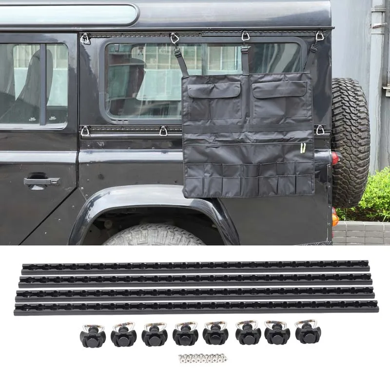 For Land Rover Defender 110 2004-2018 Car Rear Window Lower Expansion Slot Kit Aluminum Alloy Exterior Modification Accessories