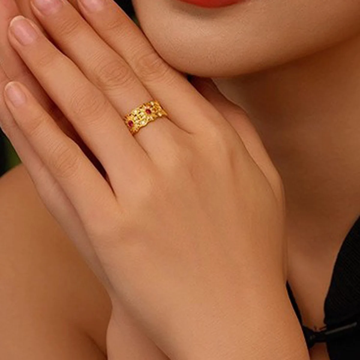 خاتم روز ريترو عصري جديد لعام 2025، أنيق وفريد من نوعه، مناسب للحفلات، شحن مجاني