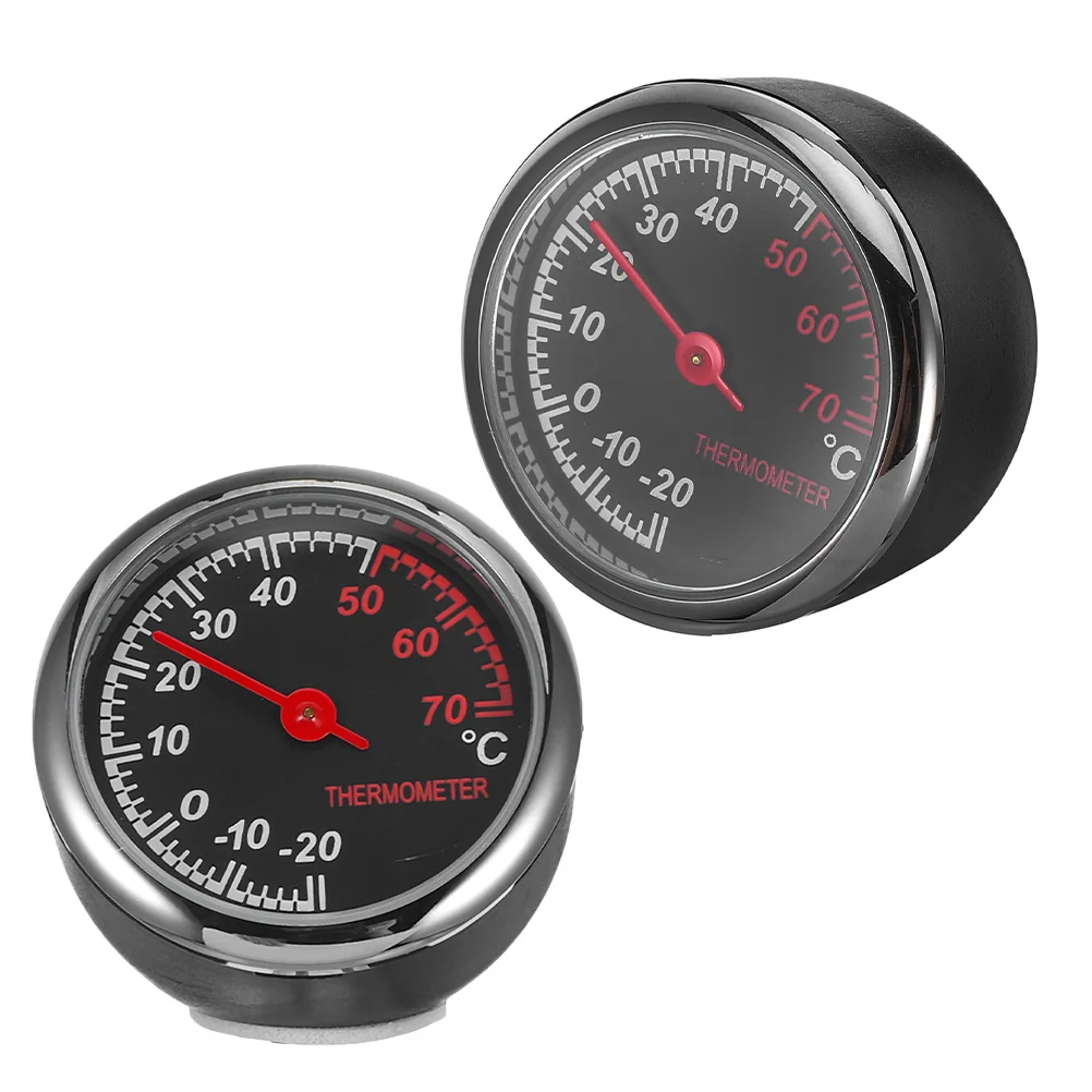 

2Pcs Vehicle Thermometer for Car Interior Precise Temperature Monitor with High-Accuracy Sensor Clear Dual Display Automotive