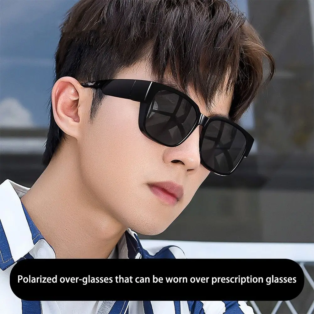 Trendy for Driving Riding That Can Be Worn over Other Glasses  Square Shades Fit Over Glasses Sunglasses Wrap Around