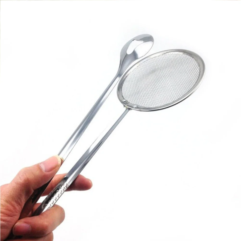 

Stainless Steel Wooden Handle Strainer Spoon Premium Kitchen Sieve For Soup Oil Frying Food Strainers Mesh Tool