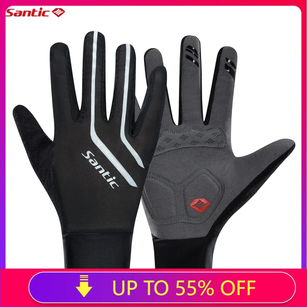 Santic Cycling Gloves Breathable Summer Road Cycling Breathable Cycling Long Finger Gloves WZ24P182