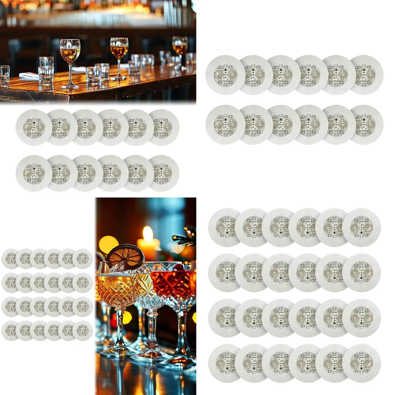 LED Coasters 7 Colors RGB LED Sticker Lights Home Glasses LED Bottle Lights