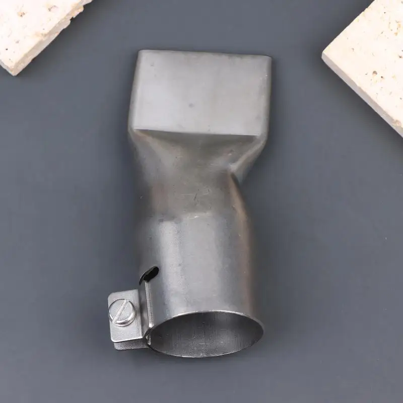 Stainless Steel Hot Air Welding Nozzle 40MM Flat Type for Strong Air Control Plastic Sheet Welding Operations