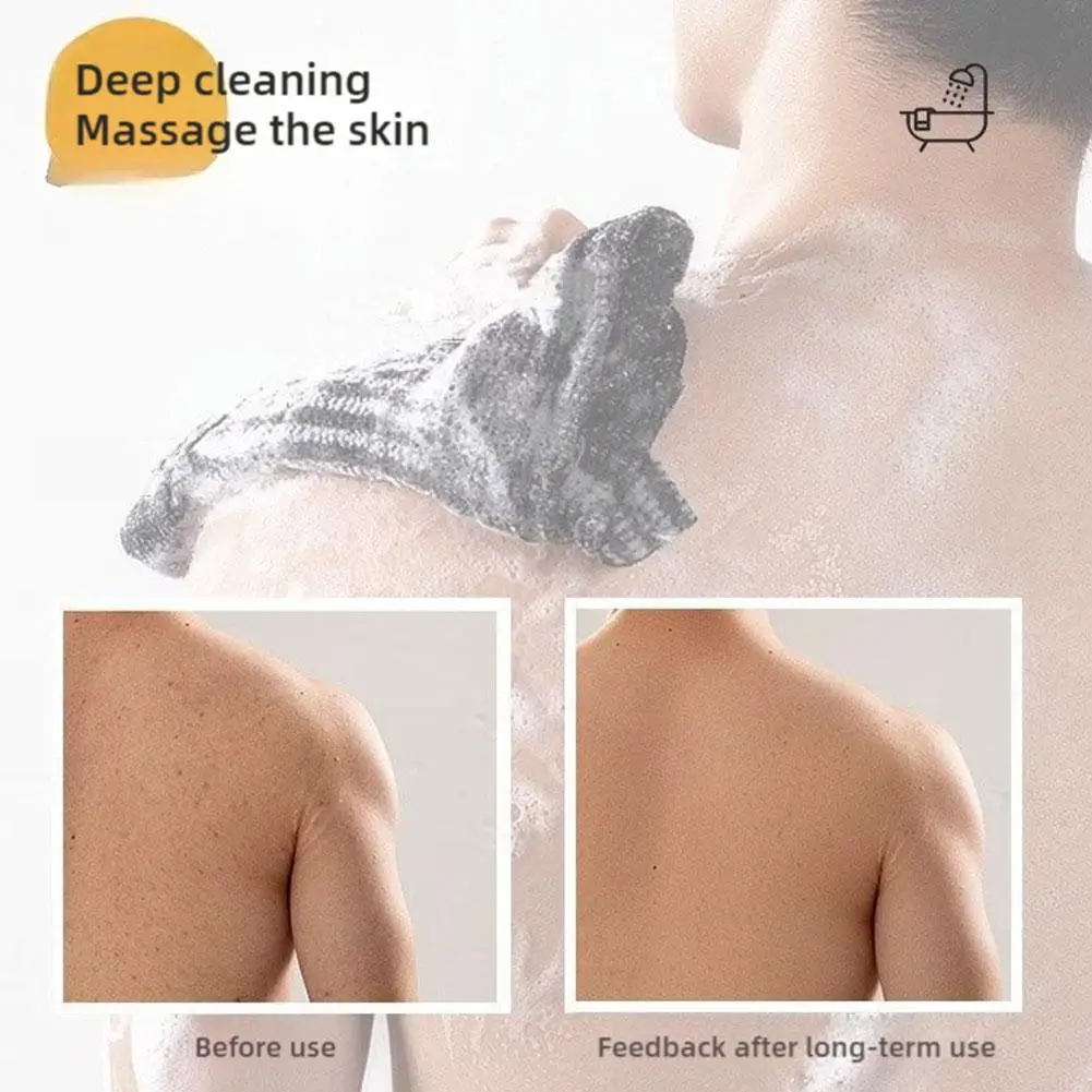 Japanese  Nylon Exfoliating Body Scrub Towel Elastic Back Rubbing Wash Cloth Deep Clean For Shower Bathroom Body Scrubber