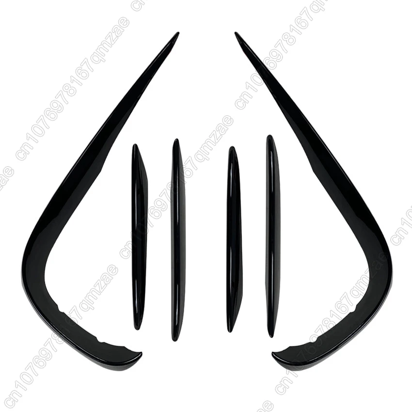 6PCS Front Bumper Spoiler Fog Light Trim For Mercedes-Benz E-Class W213 E260 E300 E53 AMG 2016-2020 Chin Side Blade Body Kit - view 5