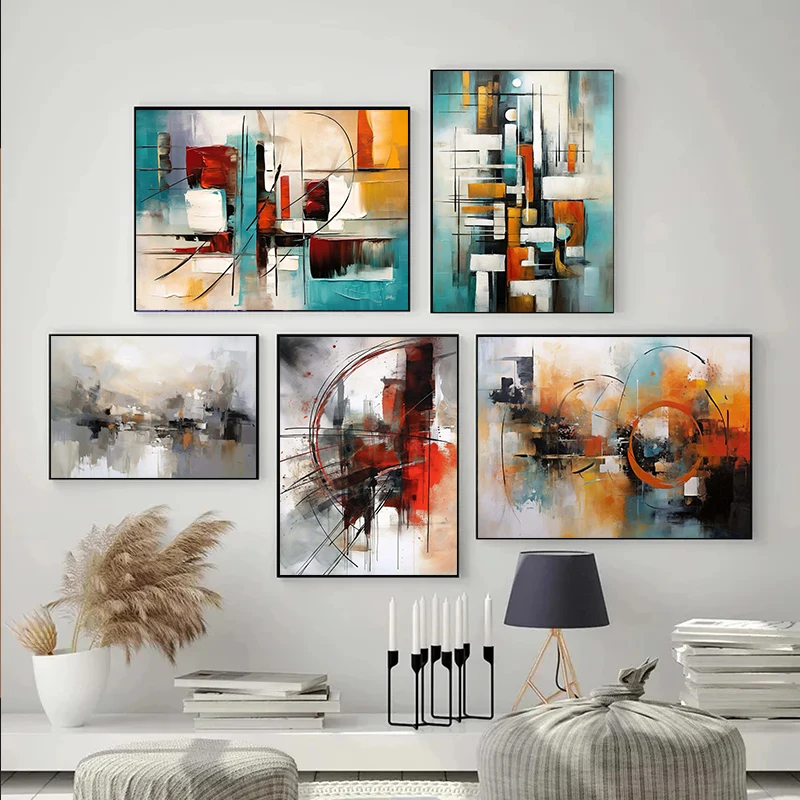 （2D Canvas painting） Abstract Minimalist Matte Colour Posters and Prints Texture Canvas Painting Modern Wall Art Pictures for