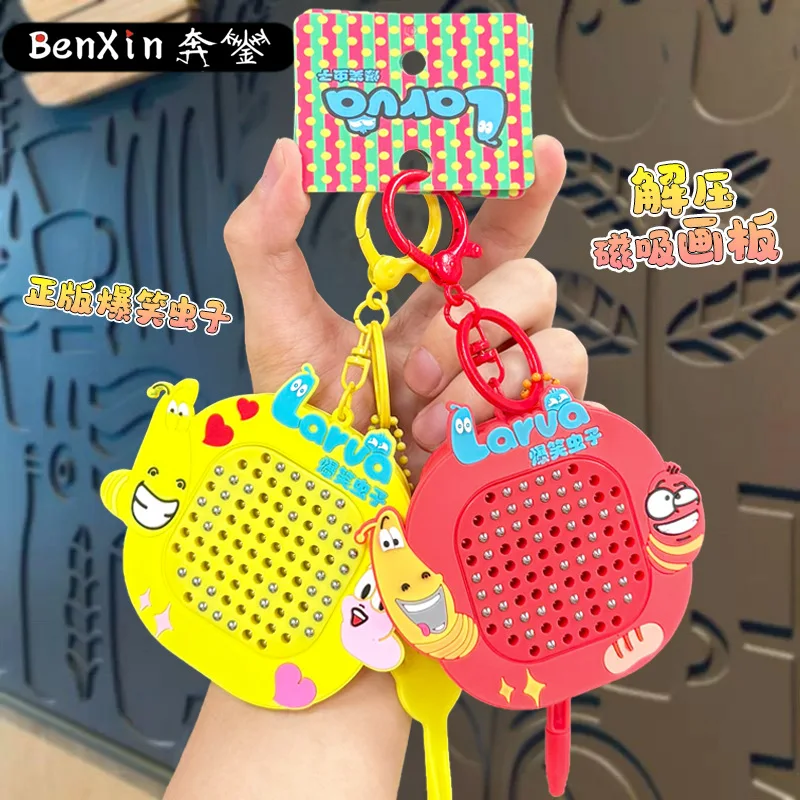 لوحة رسم كروية فولاذية مغناطيسية لتخفيف الضغط من مينسو، سلسلة مفاتيح، قلادة حقيبة مدرسية، هدية سلسلة مفاتيح السيارة