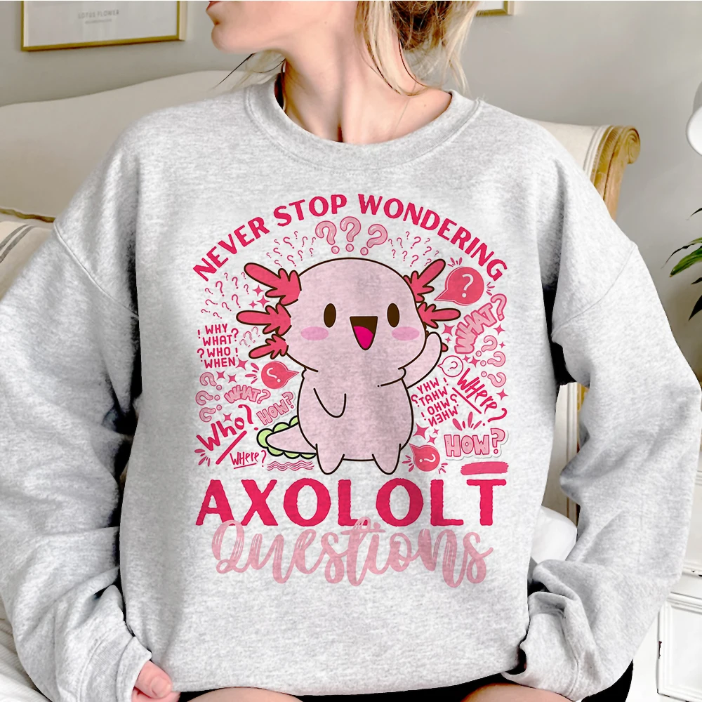 Ajolote Axolotl hoodie funny trendy designer patterned streetwear girl sweatshirts Japanese soft fabric manga printed design