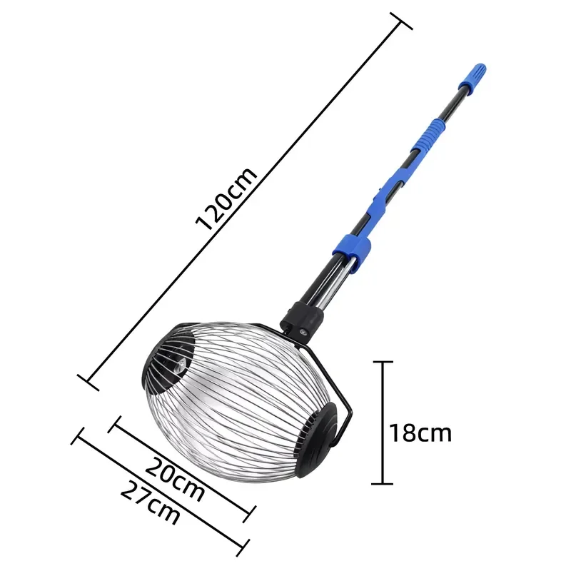 for Winslow Ross Nut Gatherer Manual Walnuts Rolling Collector Picking Tools with Cage Spreader for Fruit Picker