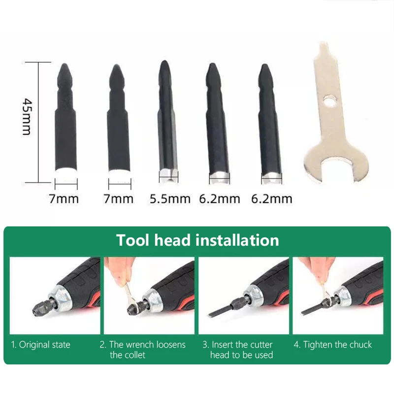 50W Electric Engraving Machine Wood Carving Chisel Carpentry For Bonsai Stump Repair Small Carved DIY Electrical Tools With Box