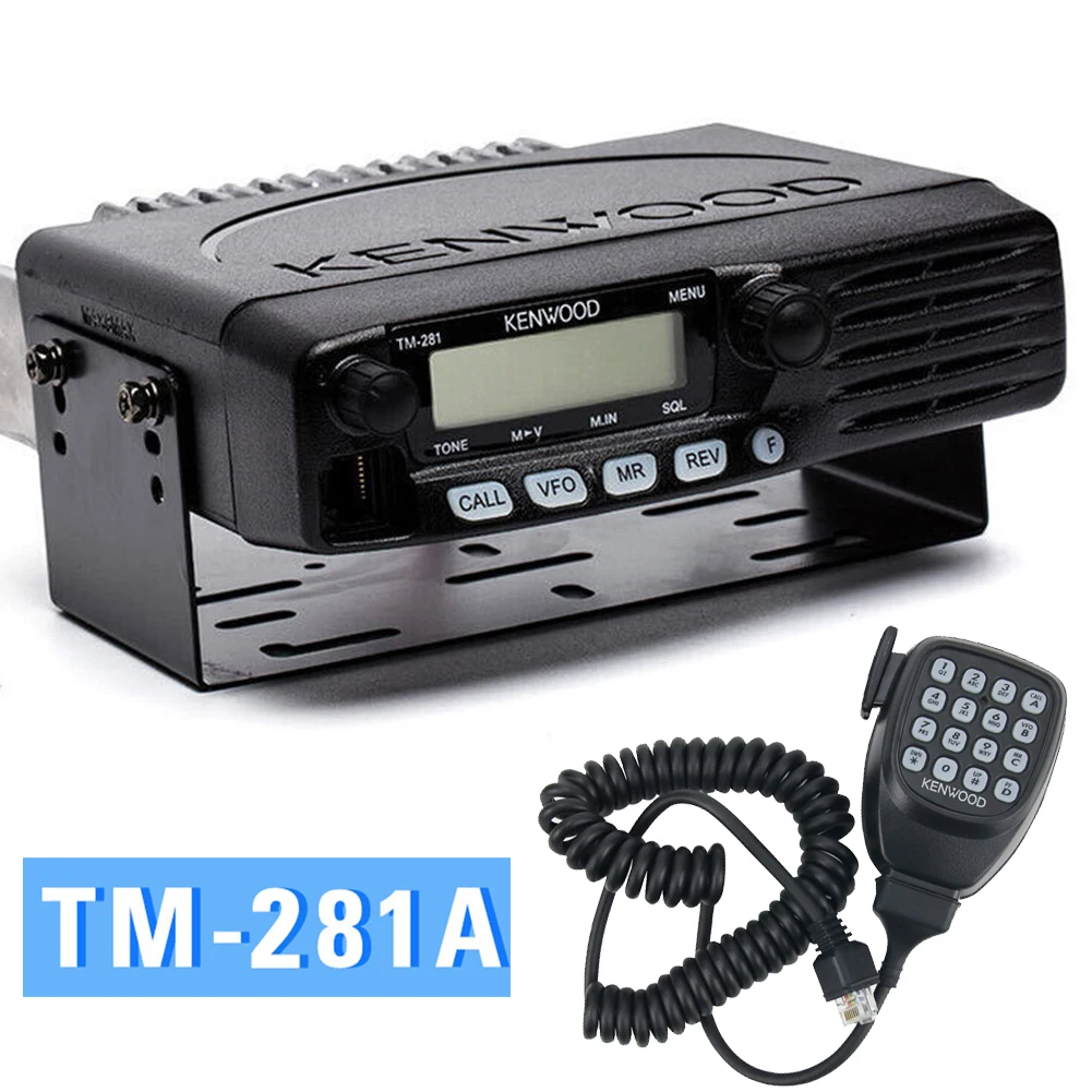 TM-281A FM Transceiver Mobile Radio Car Radio Station 65W 10-50KM VHF 136-174MHZ VHF Transceiver