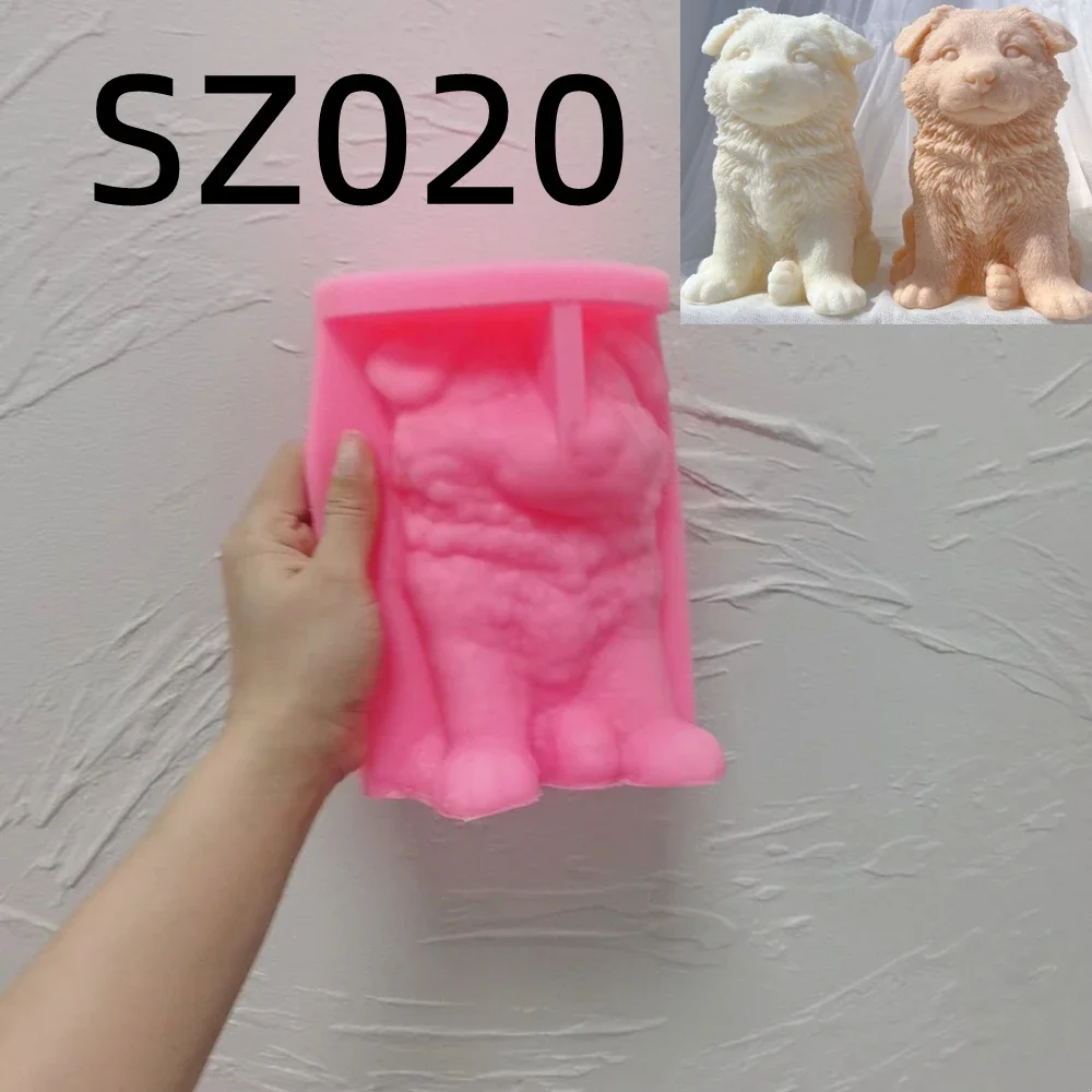 Schattige Verschillende Rassen Hond Kaarsvorm Dier Puppy Soja Wax Siliconen Mal Hondenliefhebber Home Decor