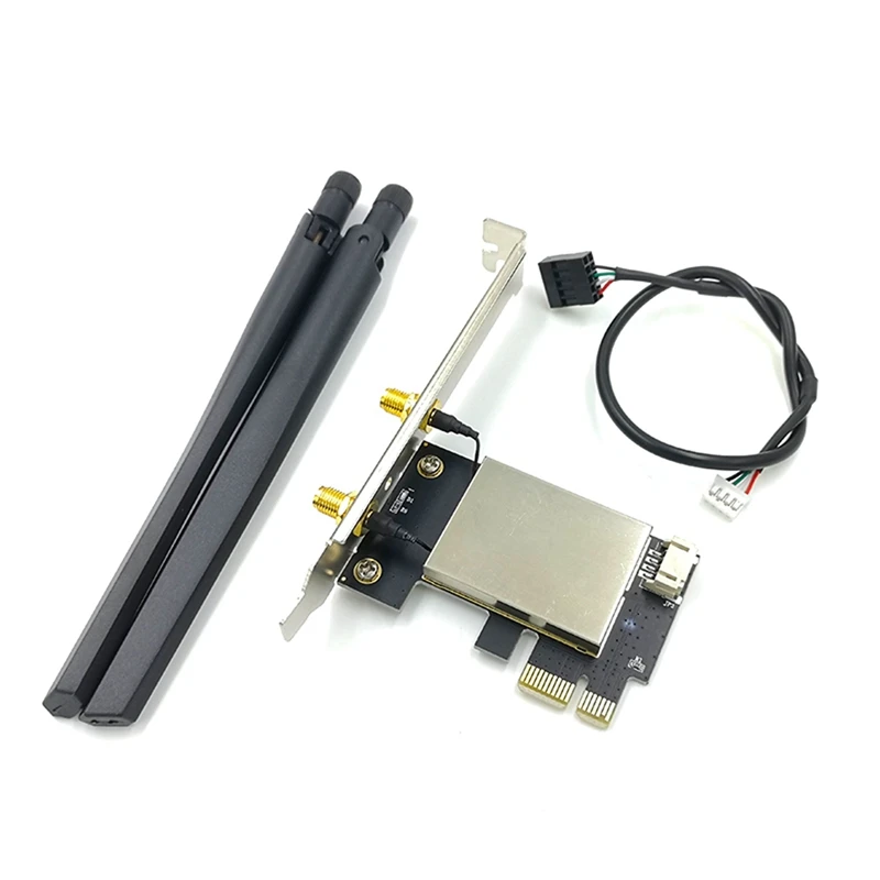 Adaptador de tarjeta Wifi PCIE para PC y escritorio, Repetidor de tarjeta de red inalámbrica de doble banda, Bluetooth, AX200, 9260AC, 2 uds.