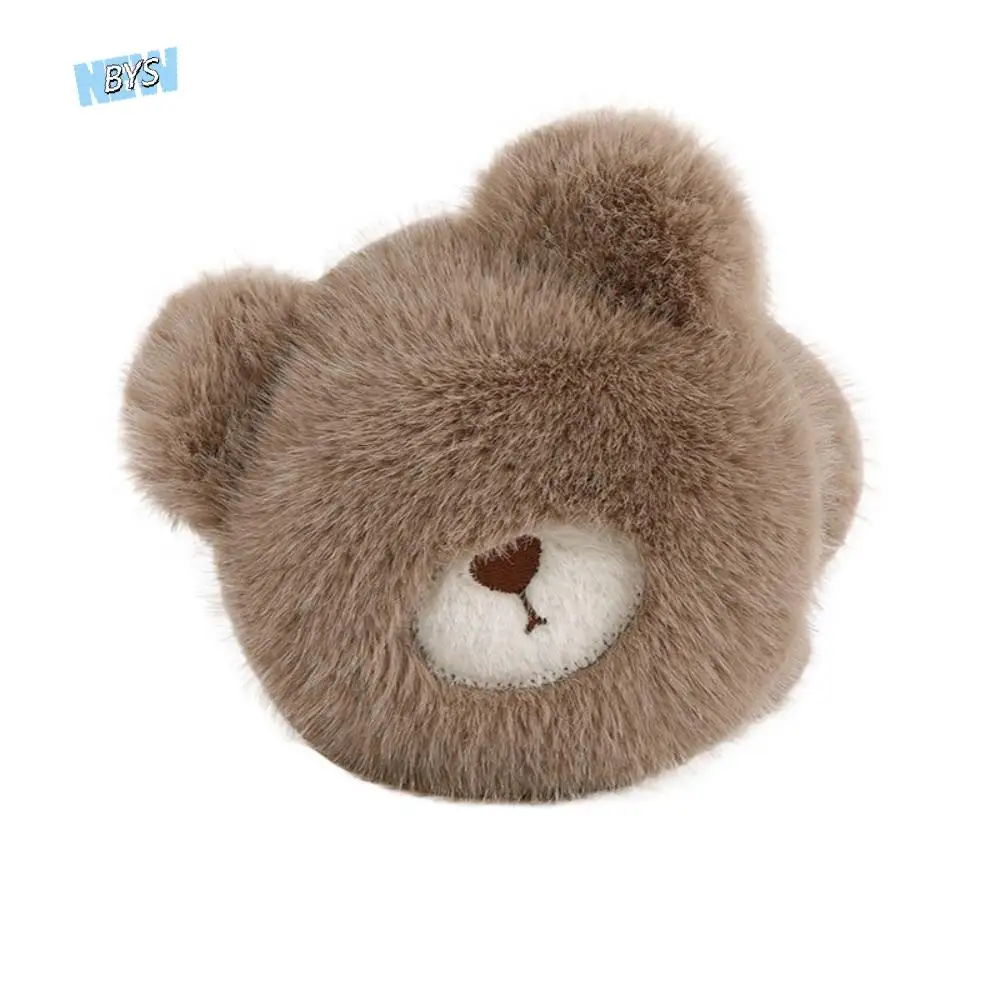 

Comfortable Cartoon Bear Plush Earmuffs Thicken Soft Cute Ear Cover Foldable Elastic Warm Earflaps Skiing