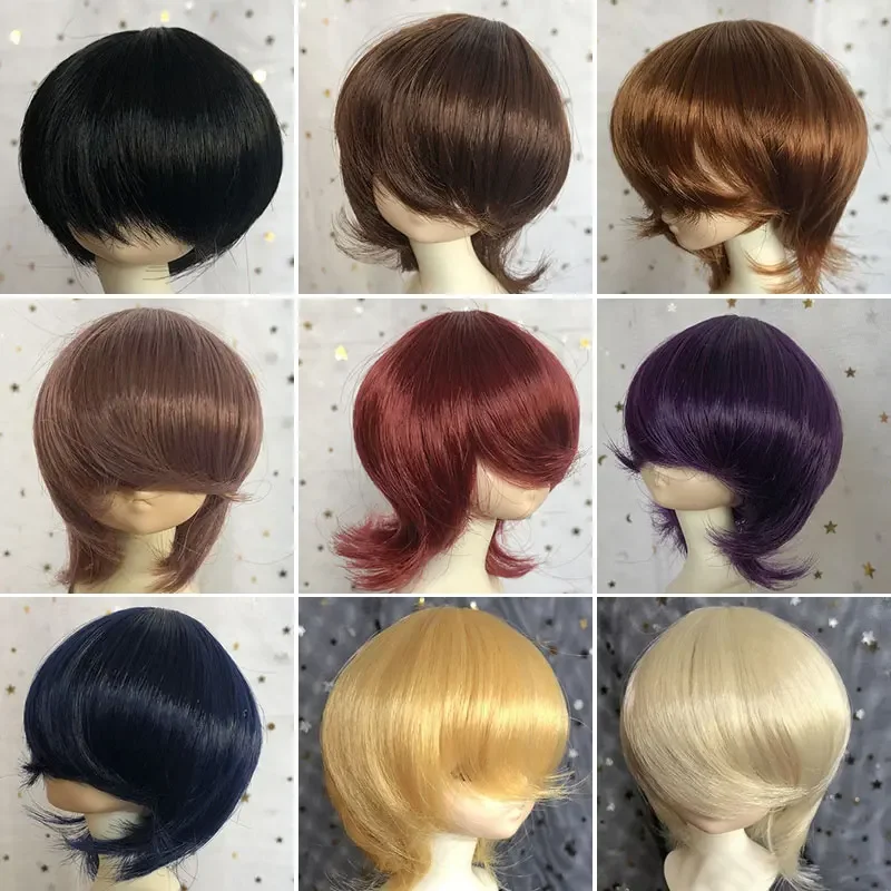 

1/3 1/4 1/6 1/8 bjd sd male and female dolls high temperature silk blank fake hair set doll wig doll Accessories