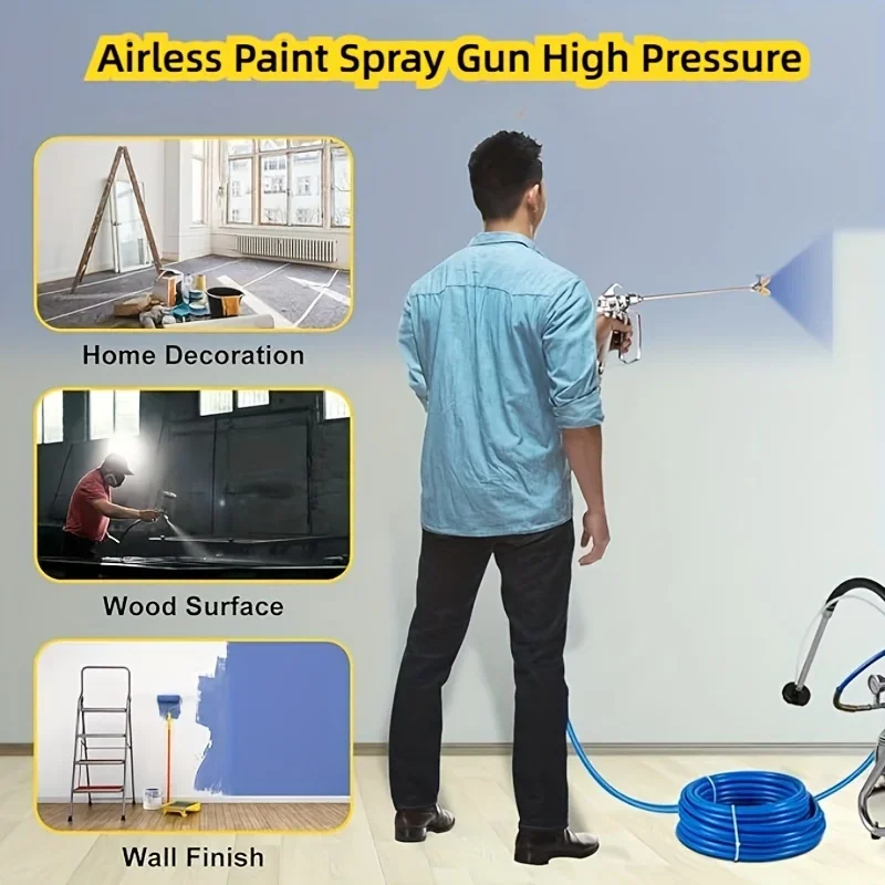 1Set Airless Paint Sprayer Gun Set, Paint Sprayer Attachment, And Tip Guard, 1/4