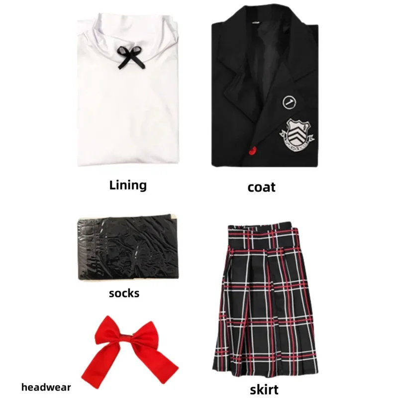 CyGame Royal Kasumi Yoshizawa Cosplay Costume P5r Violet Sumire Yoshizawa Korean School Uniform Wig Woman Cute Campus Suit