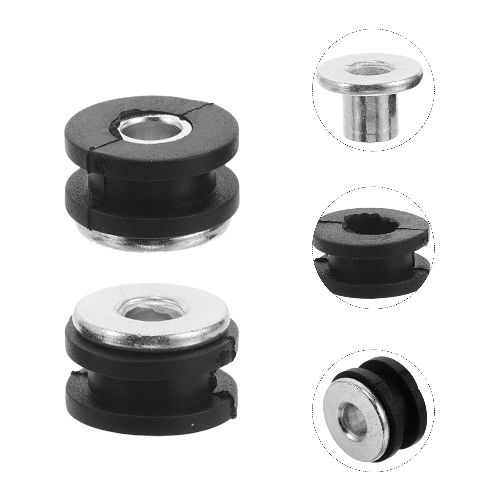 

10PCS Motorcycle Rubber Gaskets M6 Bolts Components Fairing Repair Kit Windshield Shock Absorption Durability Black Motorcycle