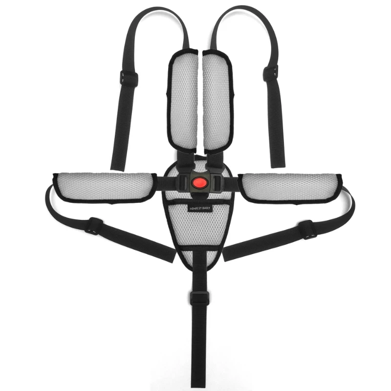 Children's Dining Chair With Trolley Rattan Chair Three-point Five Point Strap Baby Stroller Safety Belt