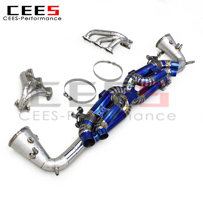 CEES  Valvetronic Titanium Catback Muffler for Porsche 911 992 3.0T 2020-2024 SS304 Exhaust Manifold Header Car Accessories