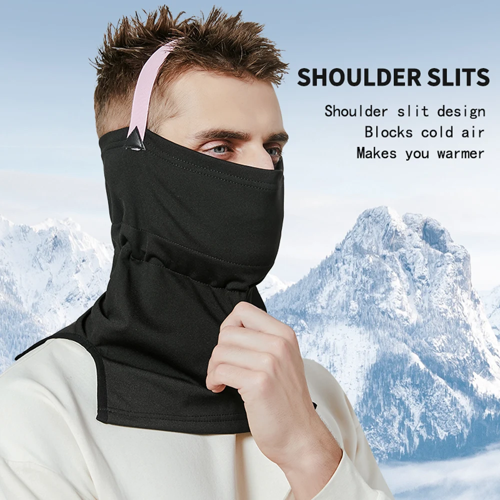 Maschera da sci invernale maschera calda uomo e donna ciclismo copricapo da sci protezione antivento per il viso sciarpa per il collo più velluto ad alta elasticità