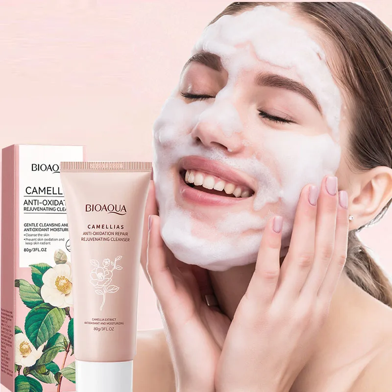 BIOAQUA Camellia Antioxidant Rejuvenating Cleansing Moisturizing Gentle Care Facial Cleanser Skin care