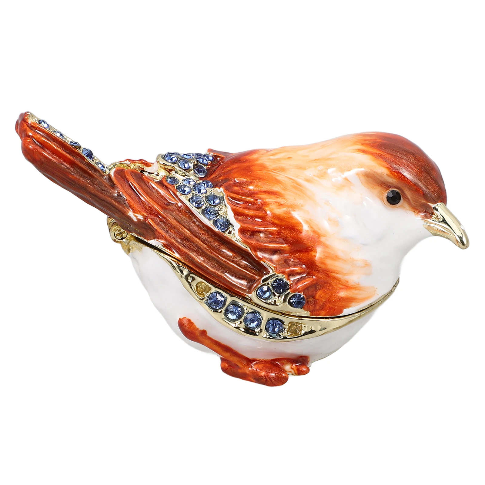 

1pc Desktop Small Jewelry Case Bird Rhinestone Trinket Box Ring Organizer Decoration Storage Gift For Valentine Birthday Lover