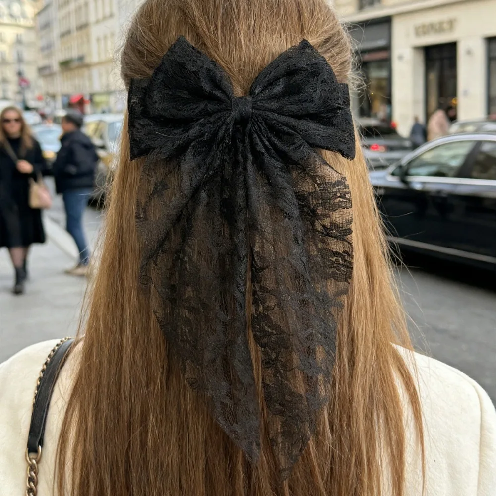 Modische Satin-Haarspange mit Schleife, Eleganter Alltags-Haarschmuck