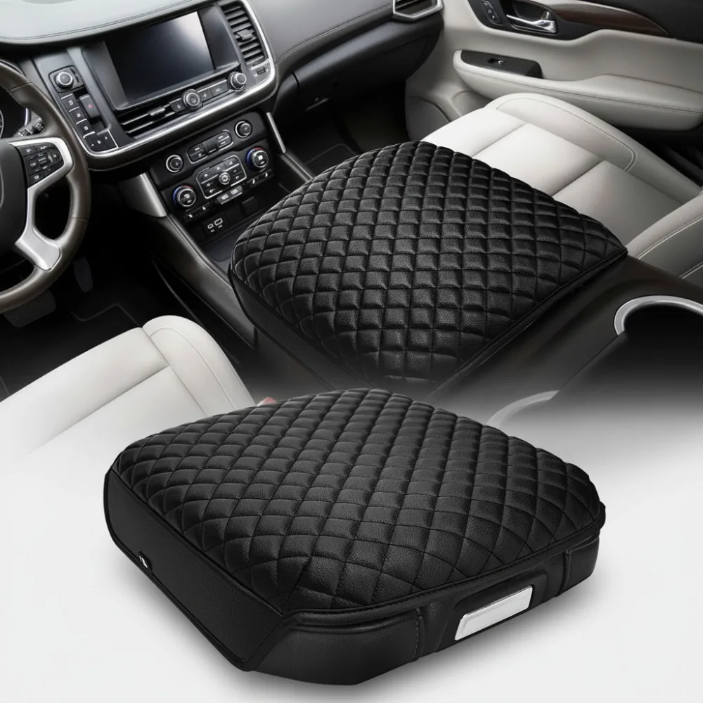 

Универсальный чехол на подлокотник центральной консоли для грузовиков и внедорожников 2019-2025, виниловая кожаная подушка, защита от царапин, черный