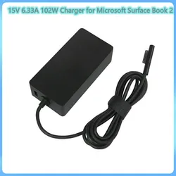 US 15V 6.33A 102W Charger for Microsoft Surface Book 2 Laptop Ac Power Adapter 5V 1.5A USB Charger for iPhone Samsung Mobile Pho