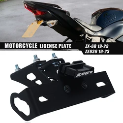 Titular da placa de registro da motocicleta, cauda Tidy Fender Eliminator, luz LED para Kawasaki Ninja ZX-6R, ZX636 2019-2023