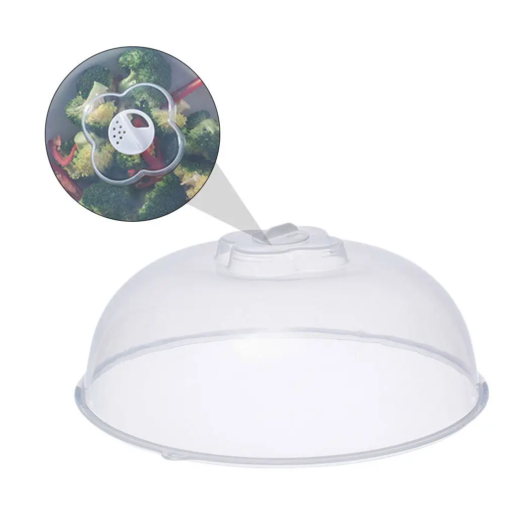 Transparent Microwave Food Cover – Reusable Plastic Heat Retention Lid for Kitchen, Home & Picnic Use