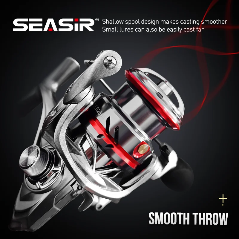 Imagem -03 - Seasir Oer Ultra Leve Longo Lance Alumínio Raso Carretel de Pesca Fiação Carretel Max Arraste 12kg Água Salgada de Água Doce Equipamento de Pesca