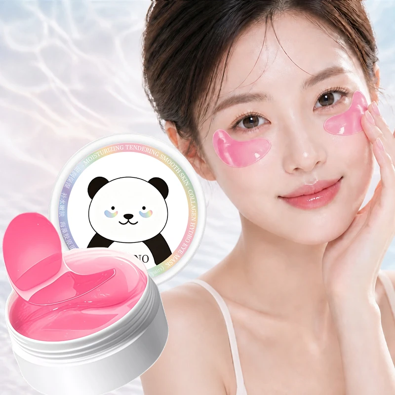 60Pcs Pink Eye Mask/Eye Patch/Eye Essence, 24-Hour Continuous Care, 5-Minute Rapid Penetration, Cares for the Skin Around the Eyes, Deeply Hydrates and Moisturizes, Makes the Skin More Supple and Elastic, Korean Skincare Product, Suitable for Both Men and Women