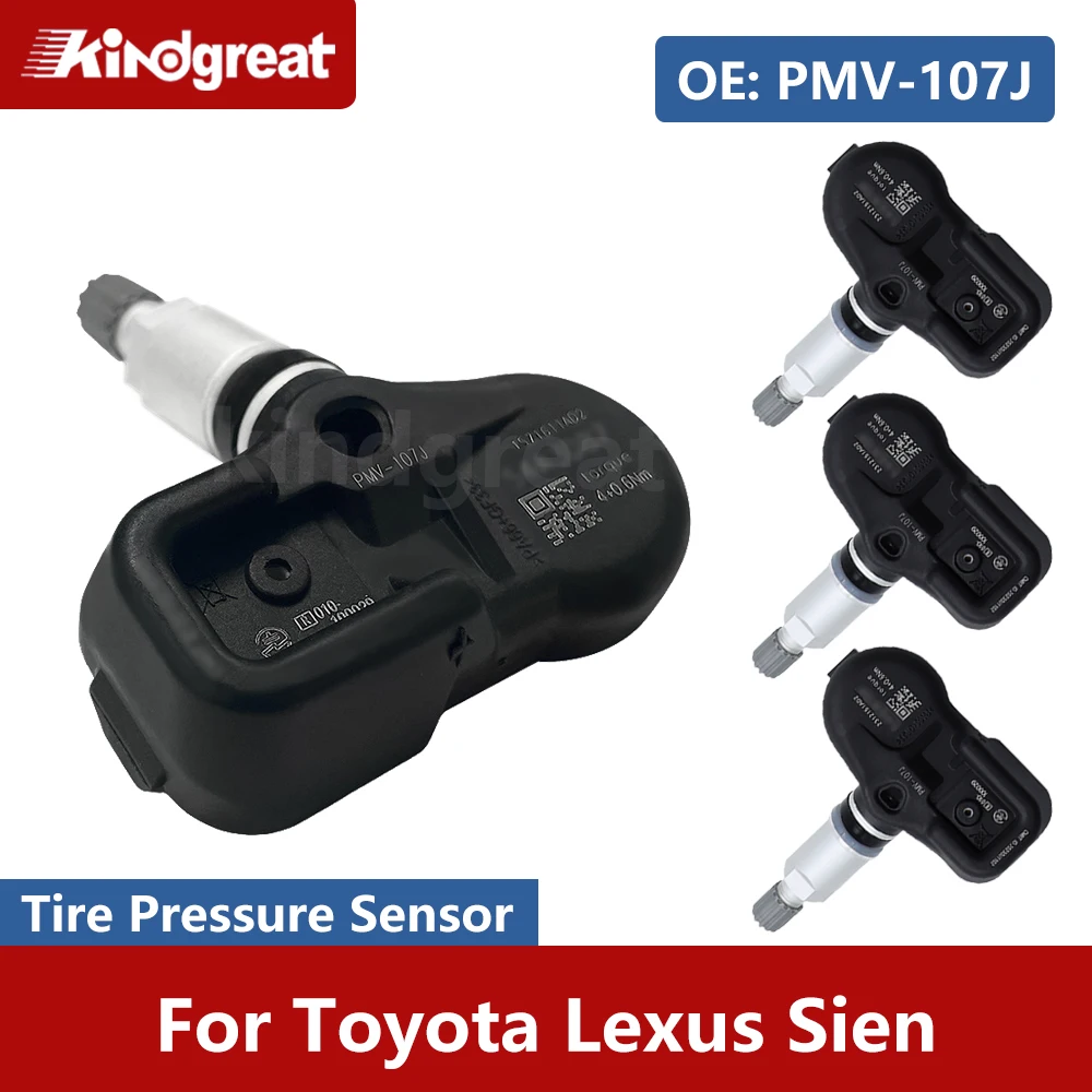 

4PCS/Lot TPMS Tire Pressure Monitoring Sensor PMV-107J 42607-33021 For Toyota Lexus Sien