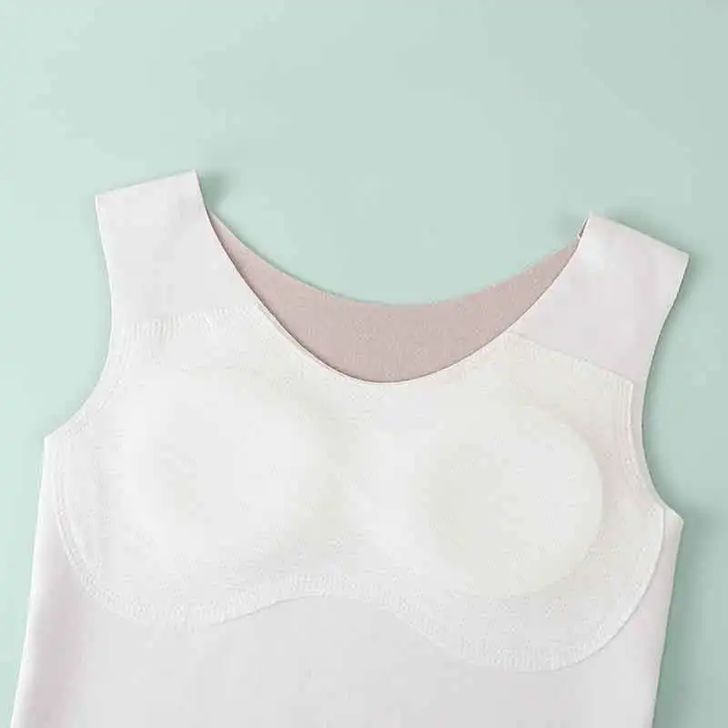 Warm Vest Brassiere for Teens Girls Wireless Puberty Underwear Fall Winter Teenager Lingerie Bras Comfortable Soft Fabric