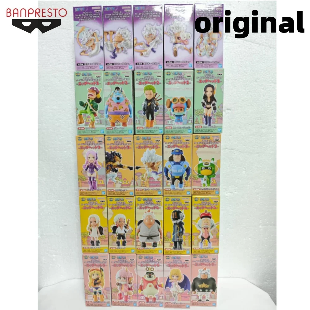 

Banpresto ONE PIECE Аниме Ника Луффи Зоро Нами Санджи Усопп Робин Чоппер Яйцо Верхний остров WCF Фигурки Оригинальная фигурка
