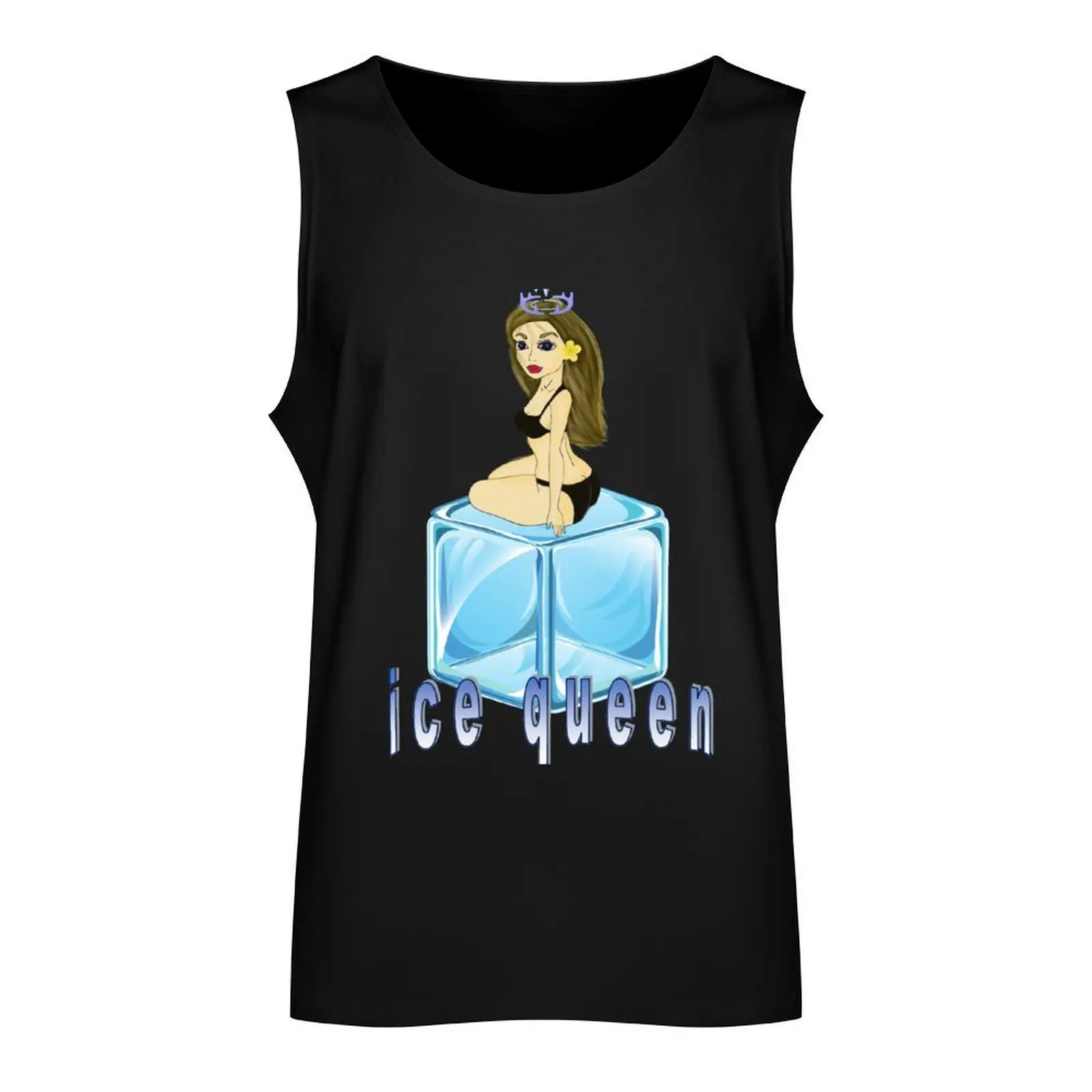 The Crowned Ice Queen Tank Top anime top Male clothes gym training accessories summer clothes men 2025