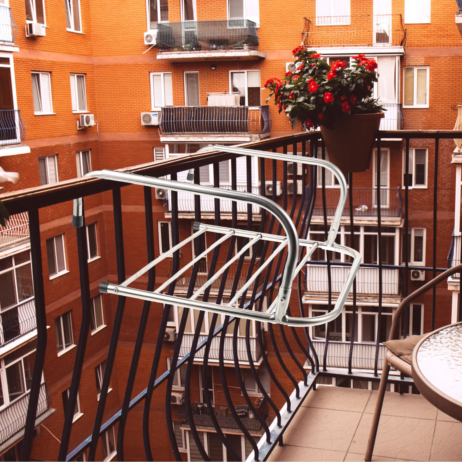 

Portable Folding Clothes Drying Rack 40cm Telescopic Windproof Stainless Steel Home Supplies Balcony Laundry Room