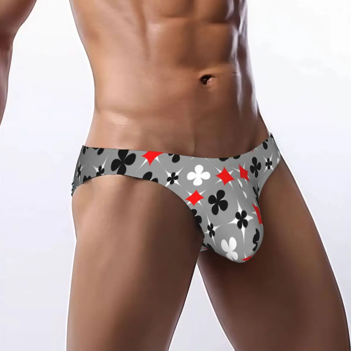 Men's Panties Card Suit Pattern Alice In Man Briefs Sexy Underwear Male Bikini Underpants High Quality