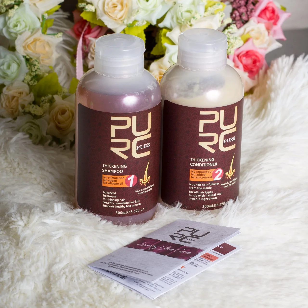 

PURC Ginseng Ginger Hair Shampoo Conditioner Hair Oil Sets Smoothing Nourish Scalp Treatment Hair Care Products