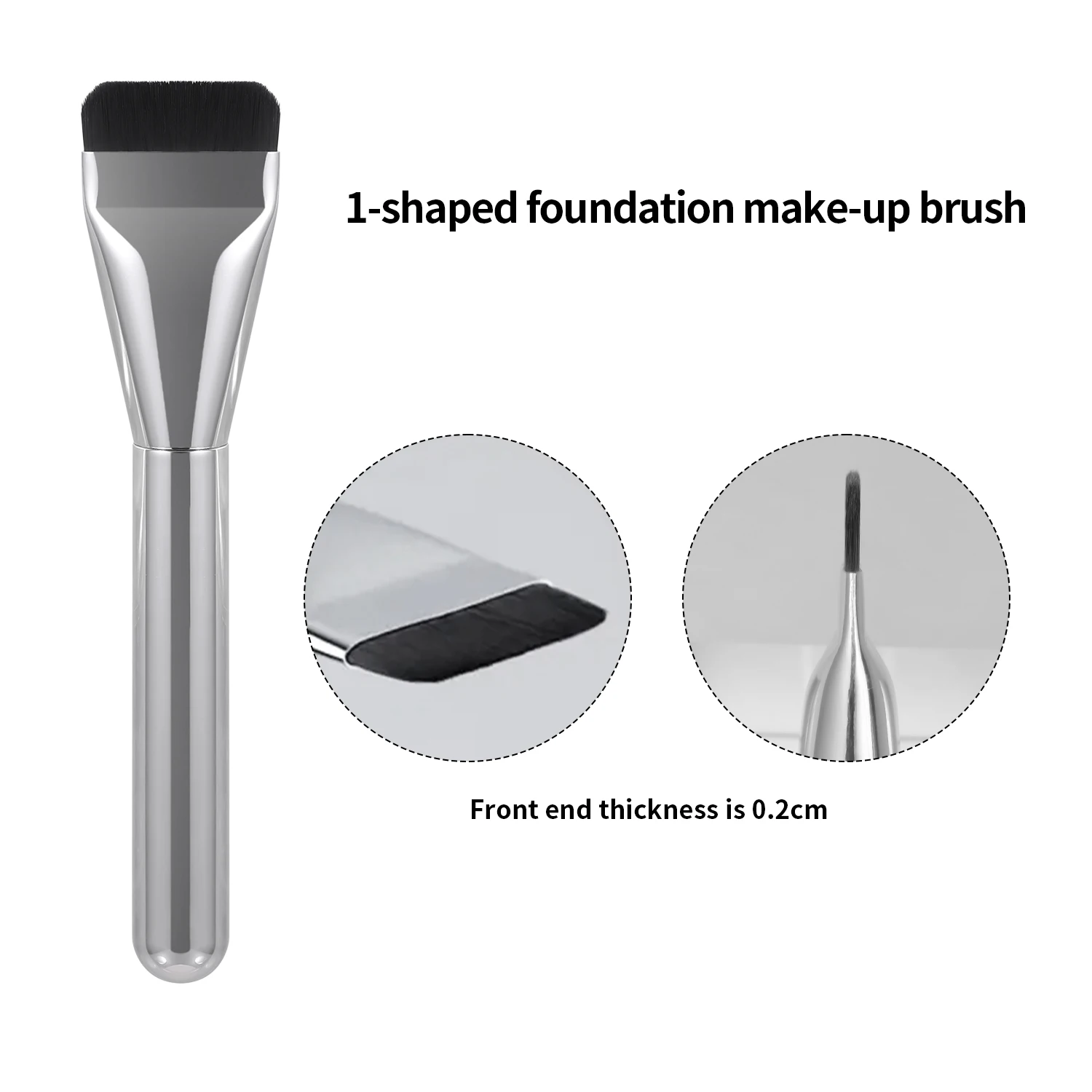 Ultradünne Foundation-Pinsel, Make-up-Mischpalette mit Spachtel, flacher Gesichtskonturpinsel, kosmetischer Puff-Mixer, Beauty-Make-up-Tools
