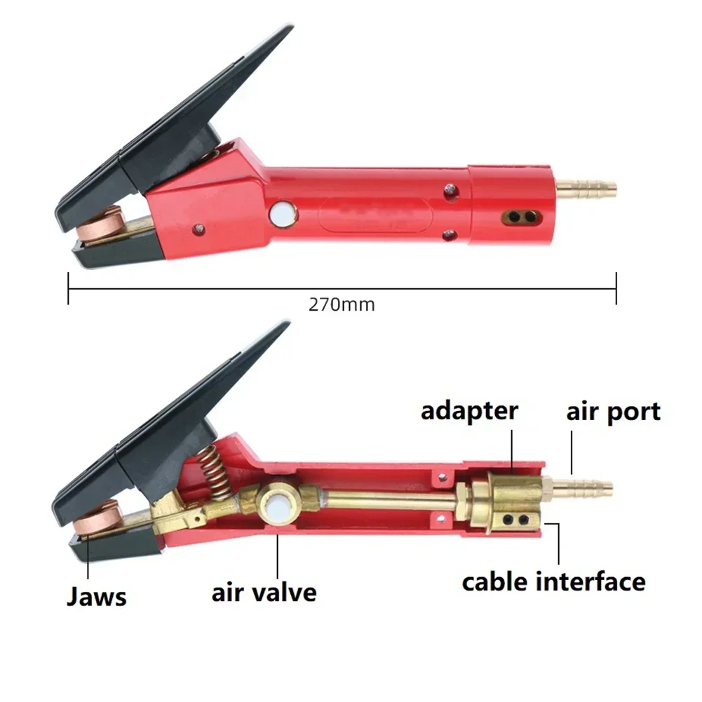 

Nice Portable Electrode Holder Clamp Holder Clamp 270mm Air Arc Gouging Rods Clamp Electrode Holder Shipbuilding