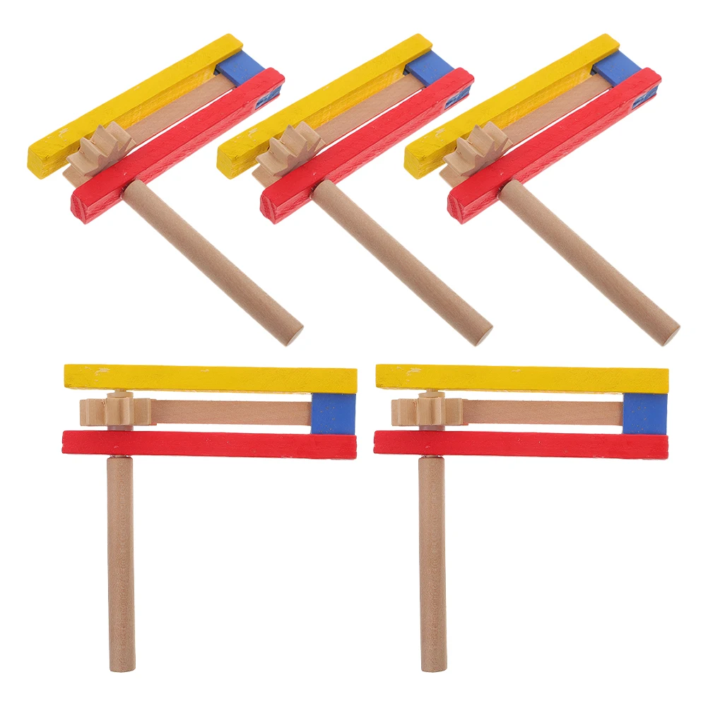 

5Pcs Traditional Wooden Spinning Ratchet Easy To Play With Clear Tones Ideal For Educational Entertainment And Social Gatherings