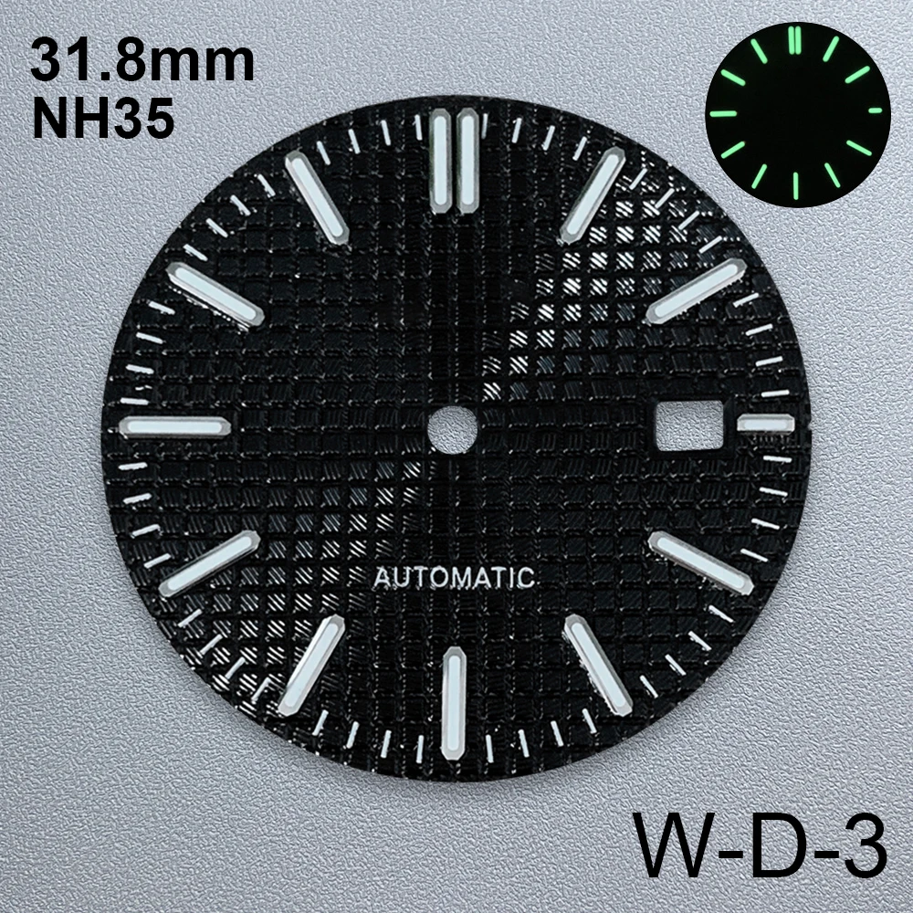 Cadran avec Logo Oak S de 31.8mm, adapté au mouvement japonais NH35/NH36, dégradé vert lumineux, montres de qualité, accessoires modifiés