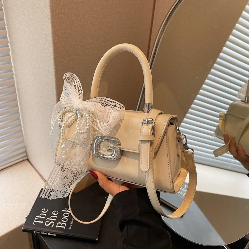 

Luxe Convertible Satchel 2025: Expandable Vegan Crossbody with Brass Accent - Mini Square Bag for Capsule Wardrobe